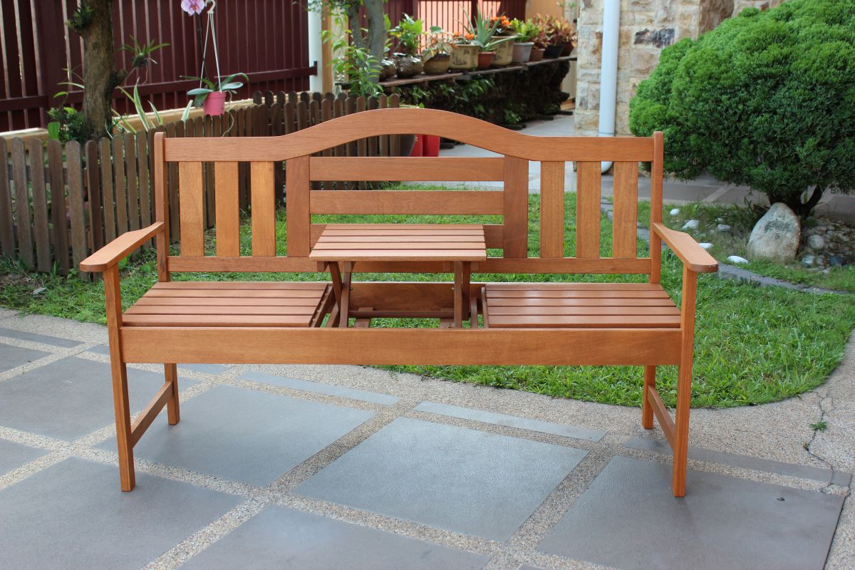 Nevada Tuinbank met Tafeltje 150cm Hardhout