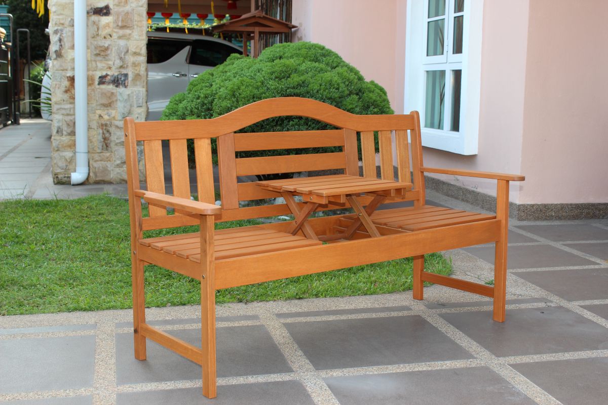 Nevada Tuinbank met Tafeltje 150cm Hardhout