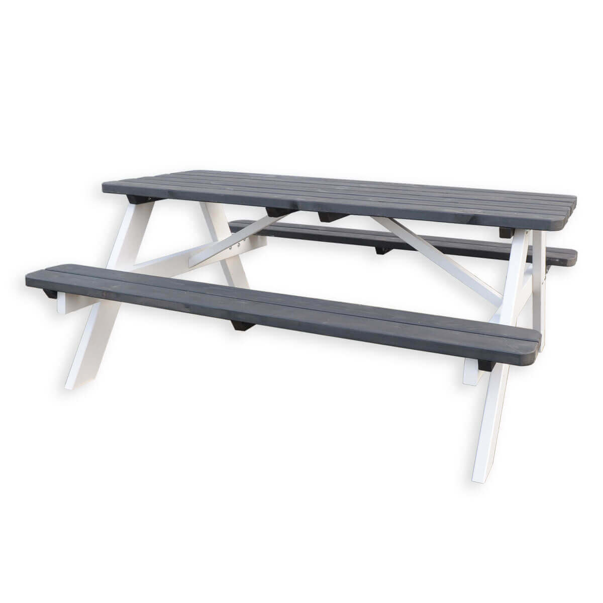 Picknicktafel Deluxe 180 x 70 cm - Grijs / Wit