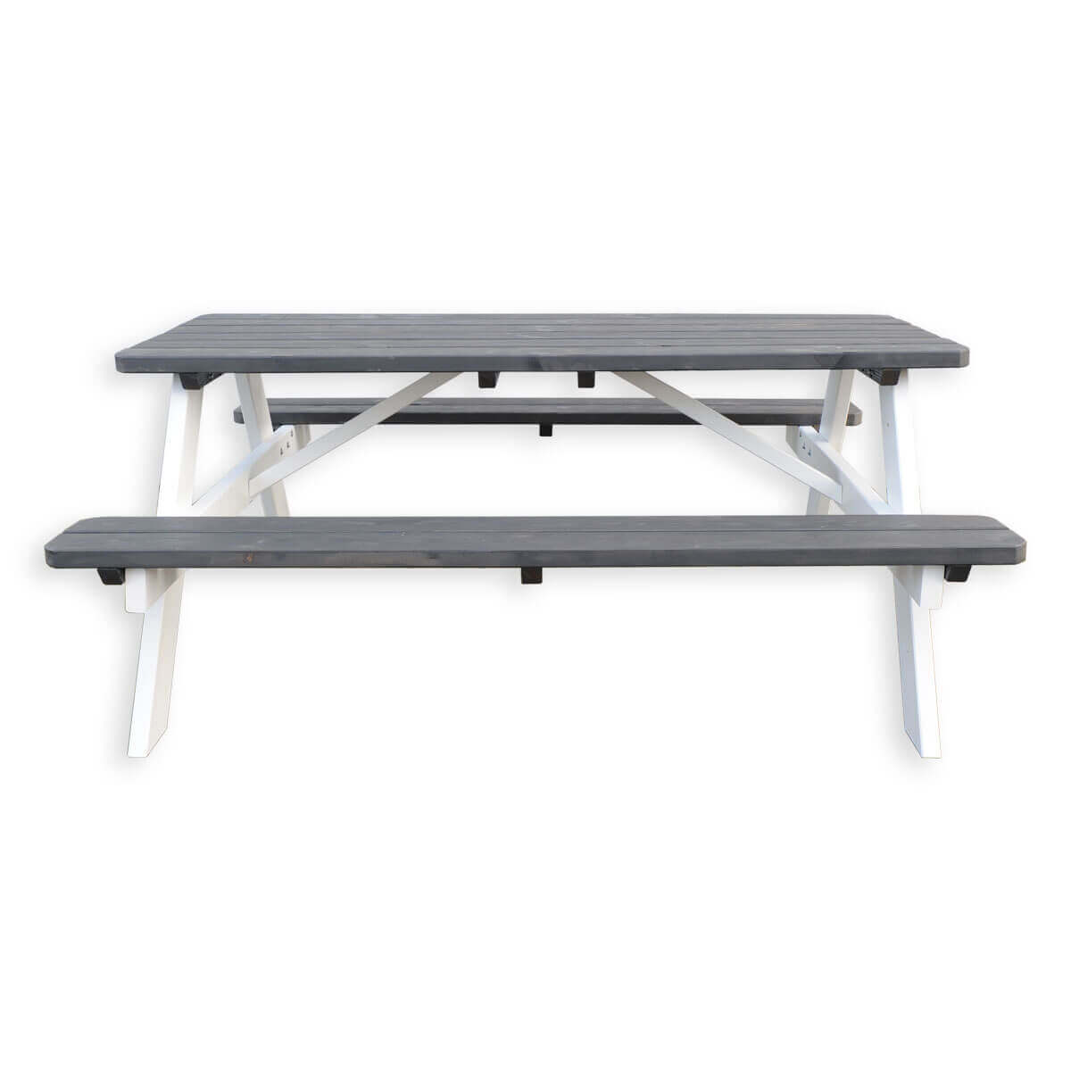 Picknicktafel Deluxe 180 x 70 cm - Grijs / Wit