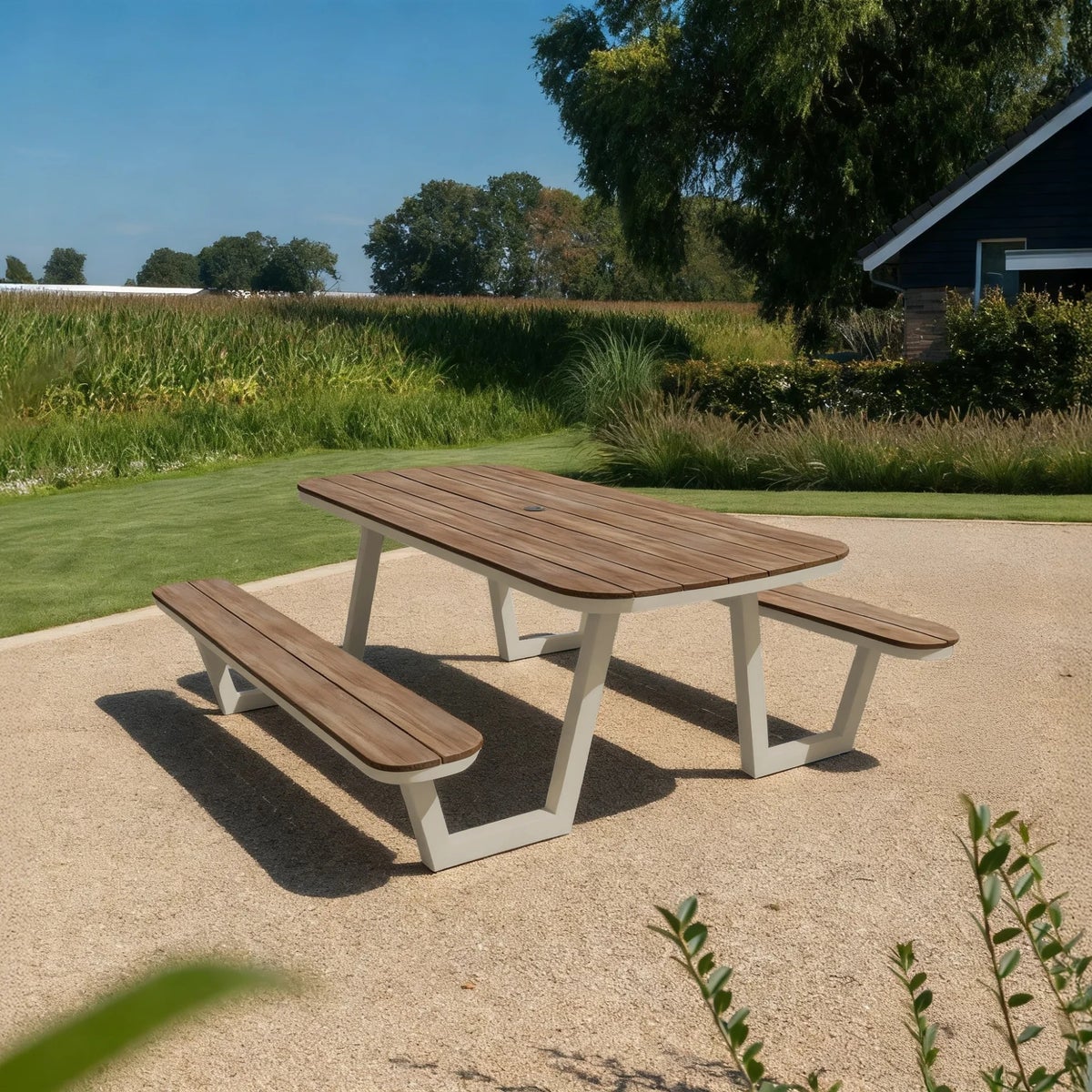 Lazio Picknicktafel 200cm Aluminium en Polywood