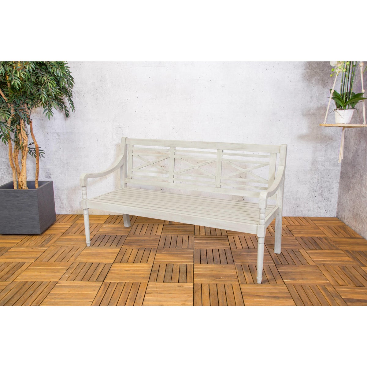 SenS-Line Tuinbank Louis Greywash Gebeitst Acacia Hardhout
