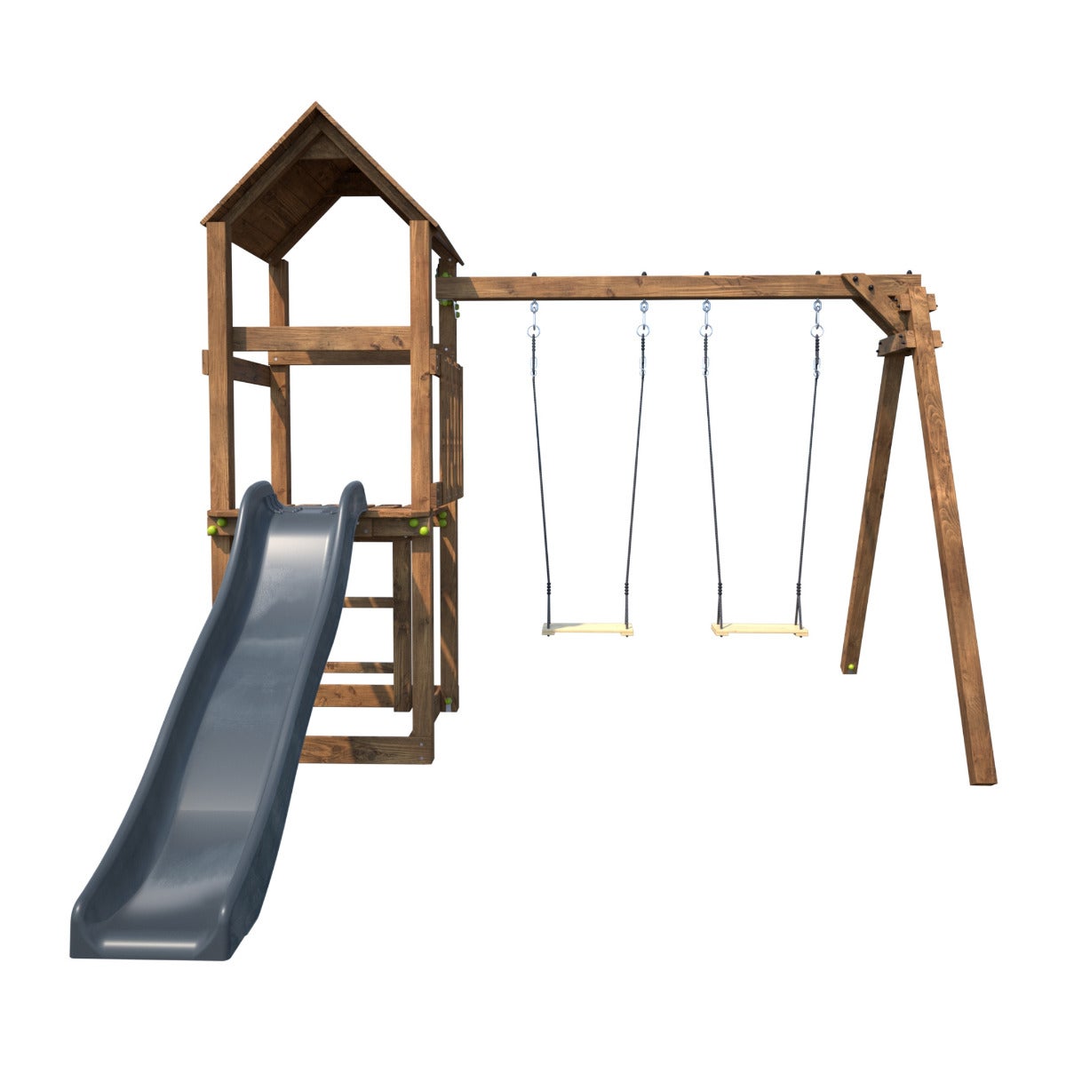 Soulet Speeltoestel Nouméa met Toren, Glijbaan en Dubbele Schommel Grenen