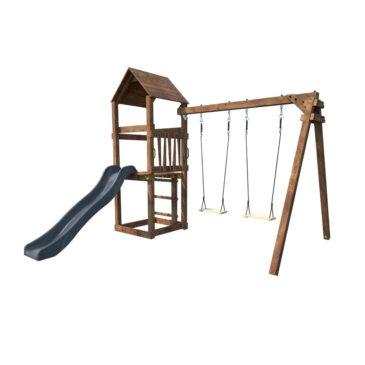 Soulet Speeltoestel Nouméa met Toren, Glijbaan en Dubbele Schommel Grenen