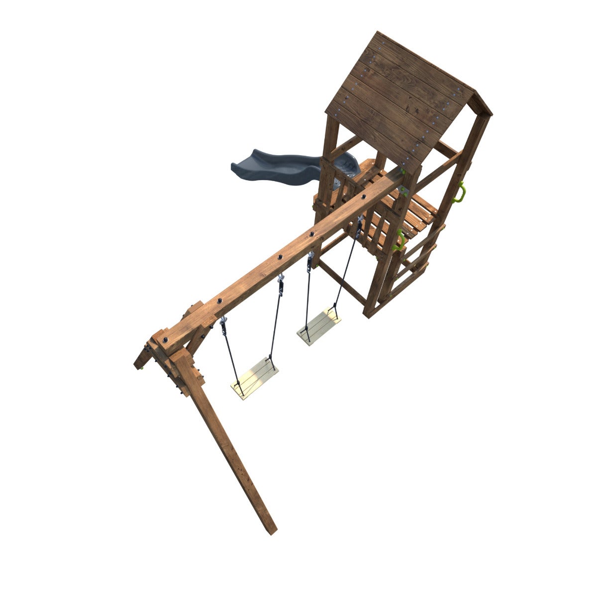 Soulet Speeltoestel Nouméa met Toren, Glijbaan en Dubbele Schommel Grenen