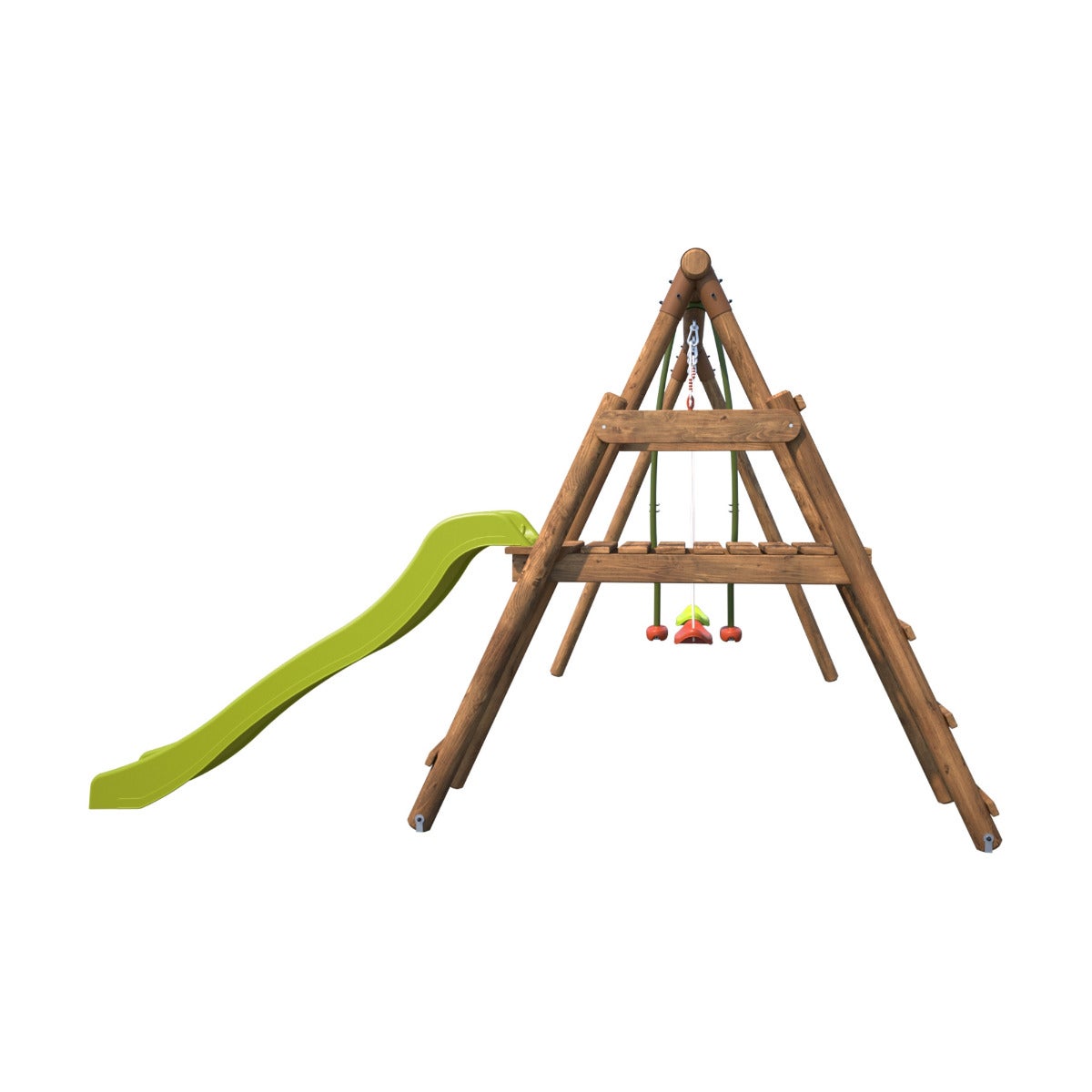 Soulet Speeltoestel Figue met Glijbaan, Dubbele Schommel en Wip