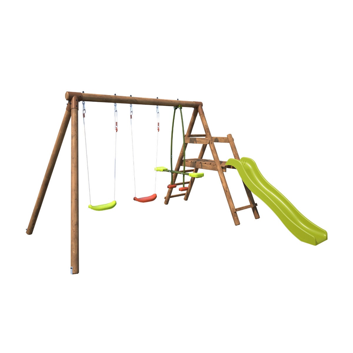 Soulet Speeltoestel Figue met Glijbaan, Dubbele Schommel en Wip