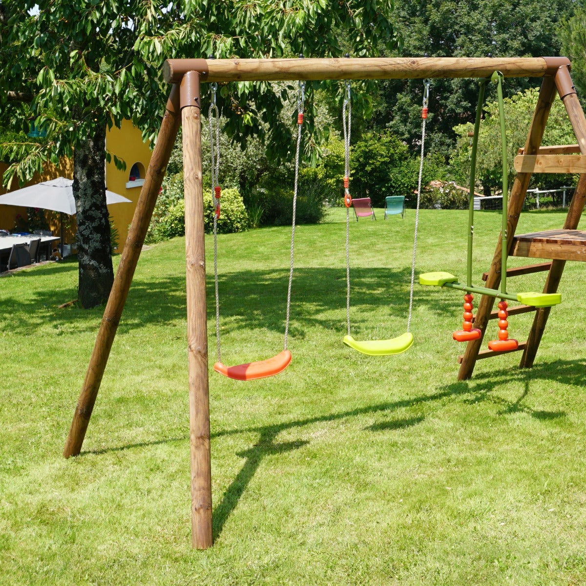 Soulet Speeltoestel Figue met Glijbaan, Dubbele Schommel en Wip