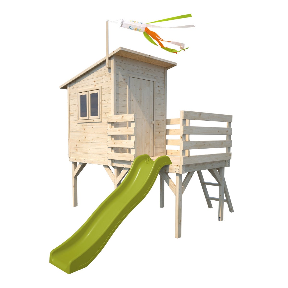 Soulet Verhoogd Speelhuis Portland met Glijbaan