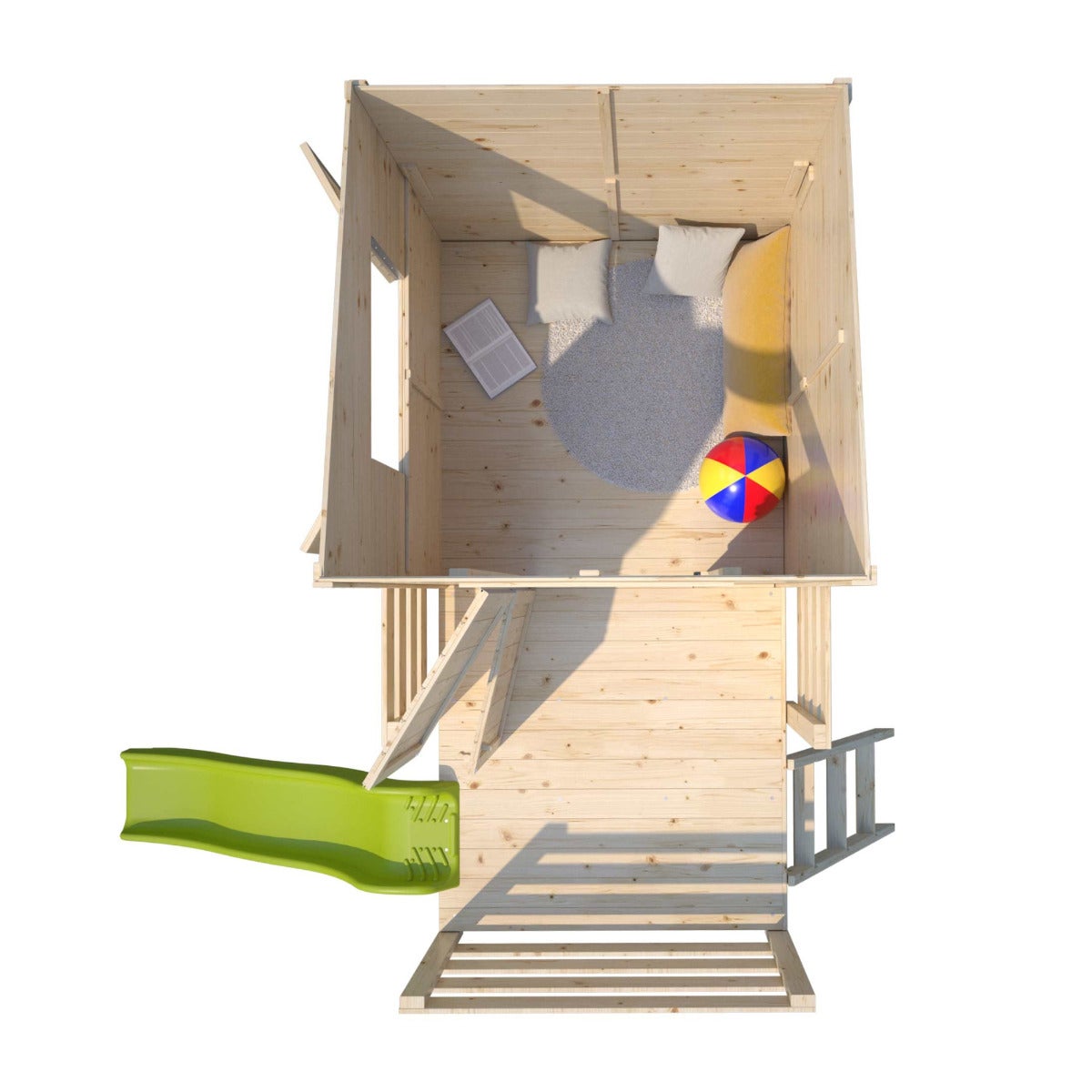 Soulet Verhoogd Speelhuis Portland met Glijbaan
