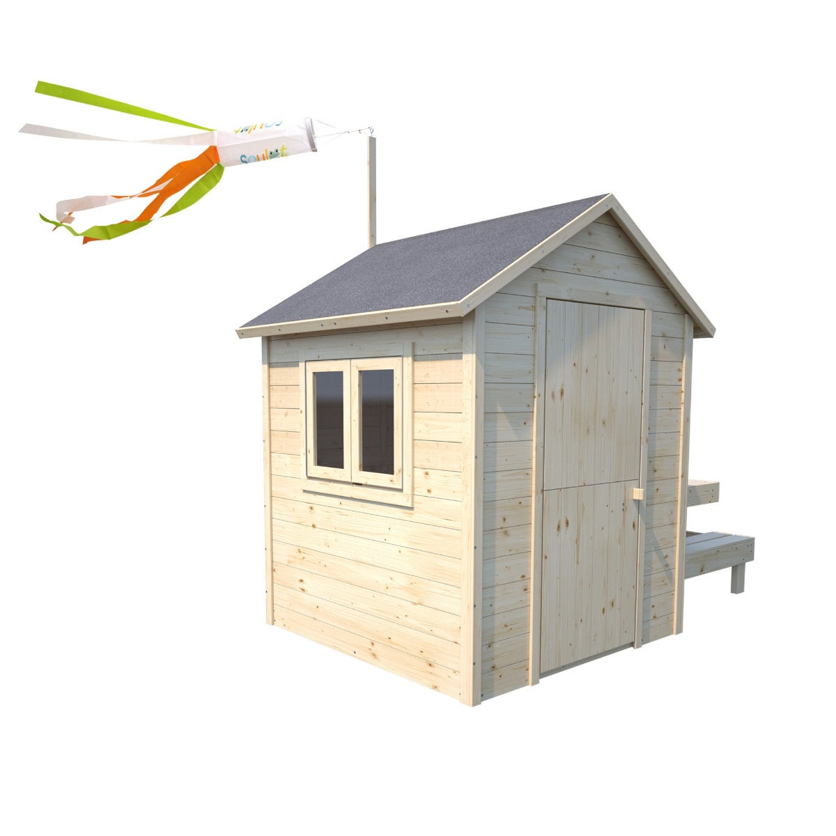 Soulet Speelhuis Tiana met Picknicktafel en Dakleer 127 x 221 cm