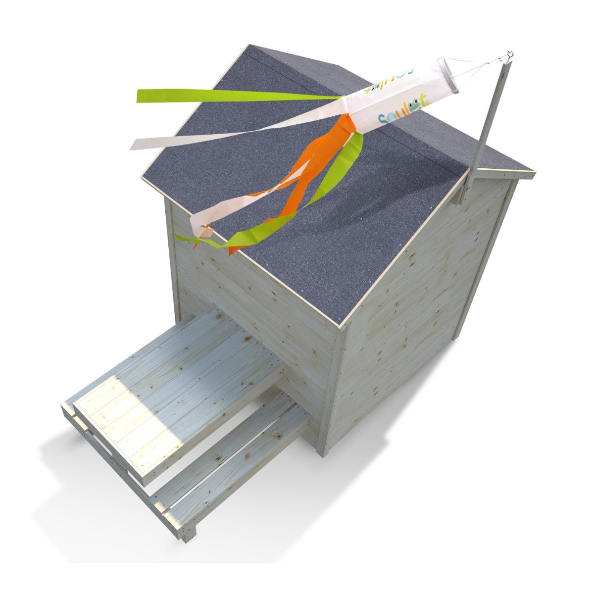 Soulet Speelhuis Tiana met Picknicktafel en Dakleer 127 x 221 cm