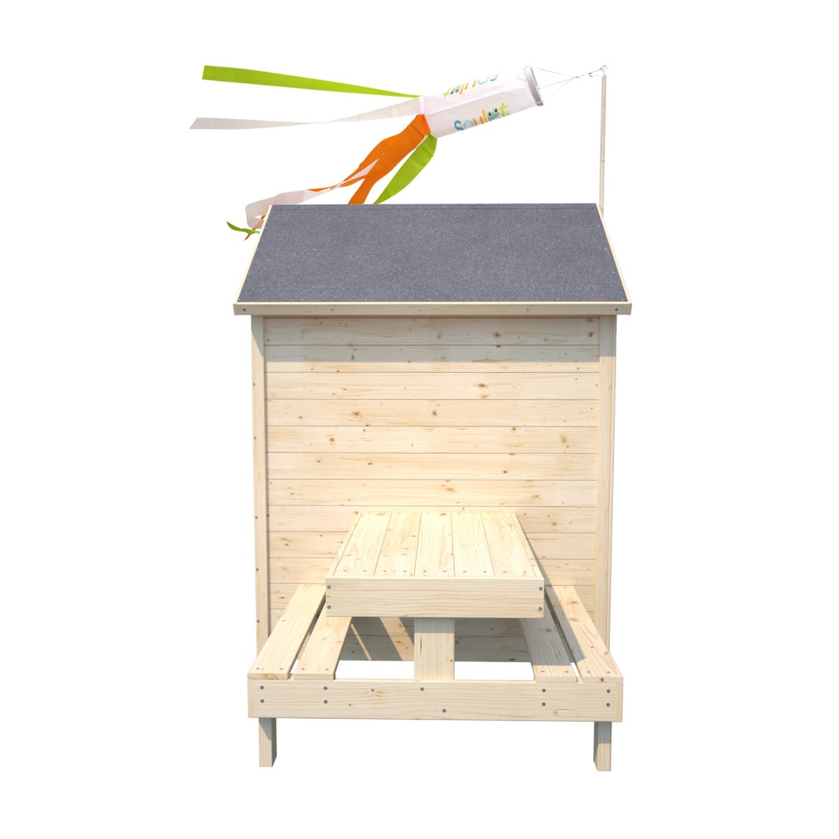 Soulet Speelhuis Tiana met Picknicktafel en Dakleer 127 x 221 cm