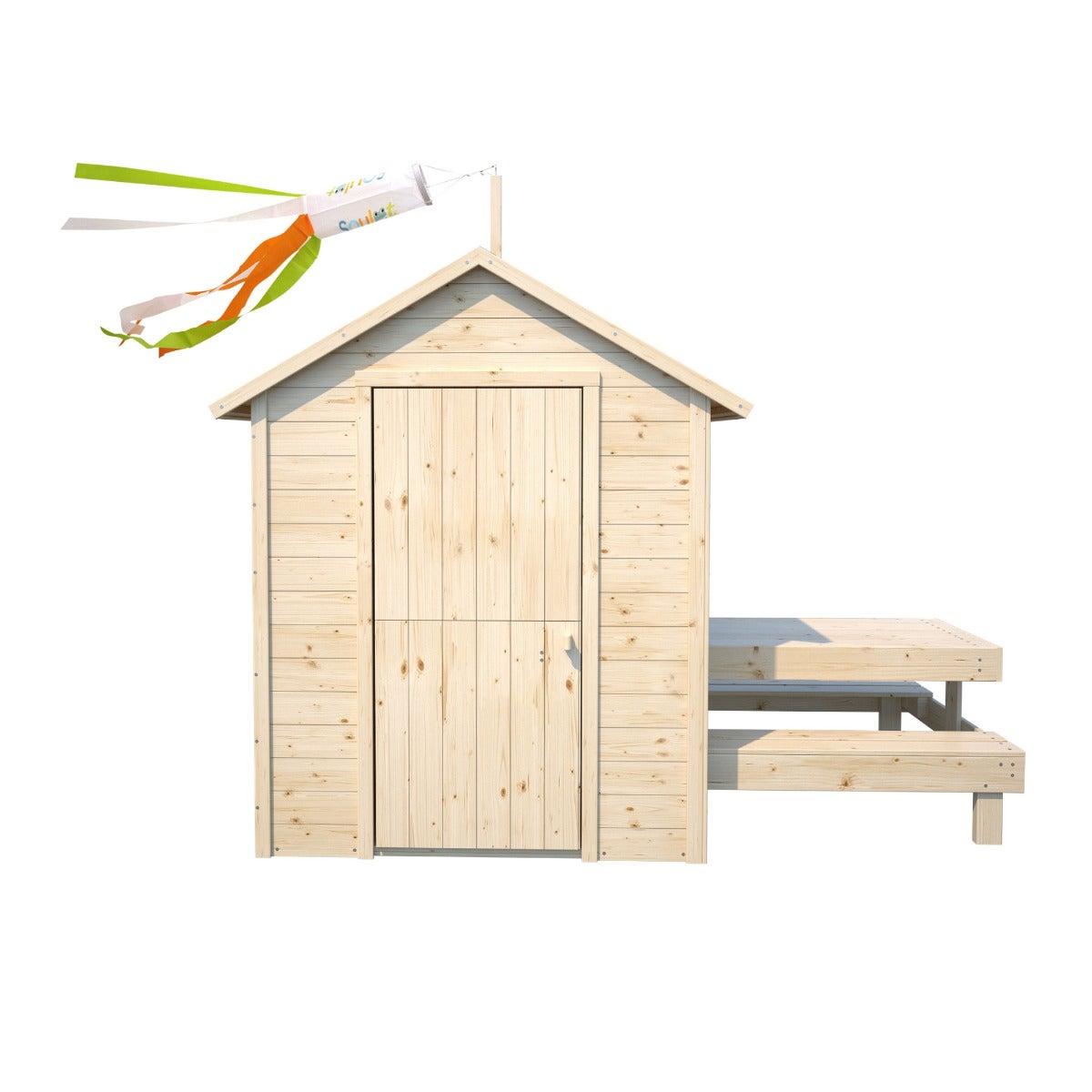 Soulet Speelhuis Tiana met Picknicktafel en Dakleer 127 x 221 cm