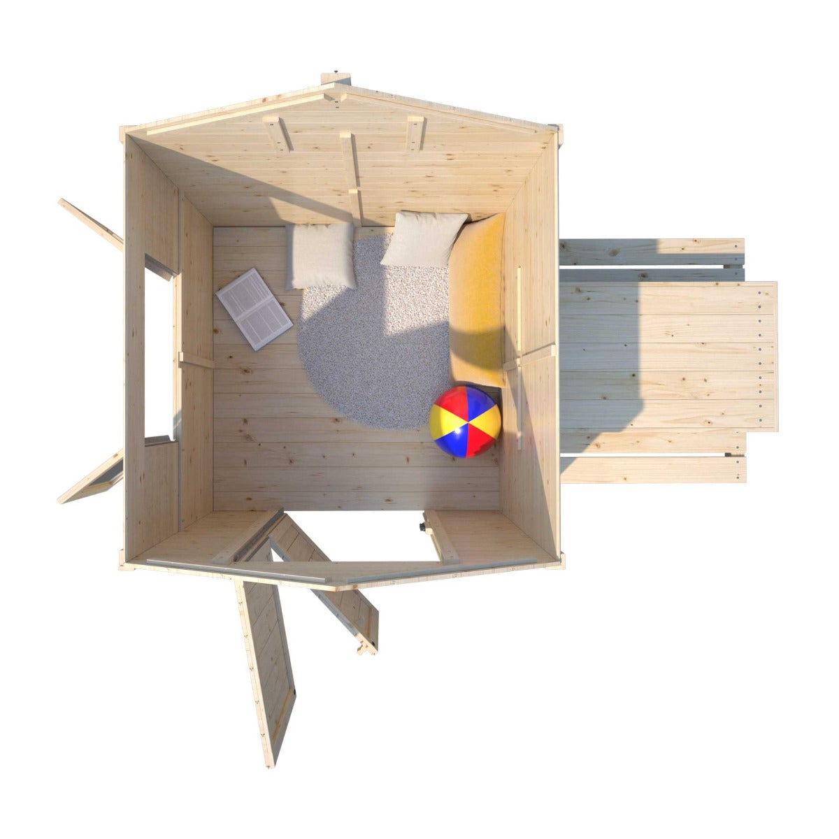 Soulet Speelhuis Tiana met Picknicktafel en Dakleer 127 x 221 cm