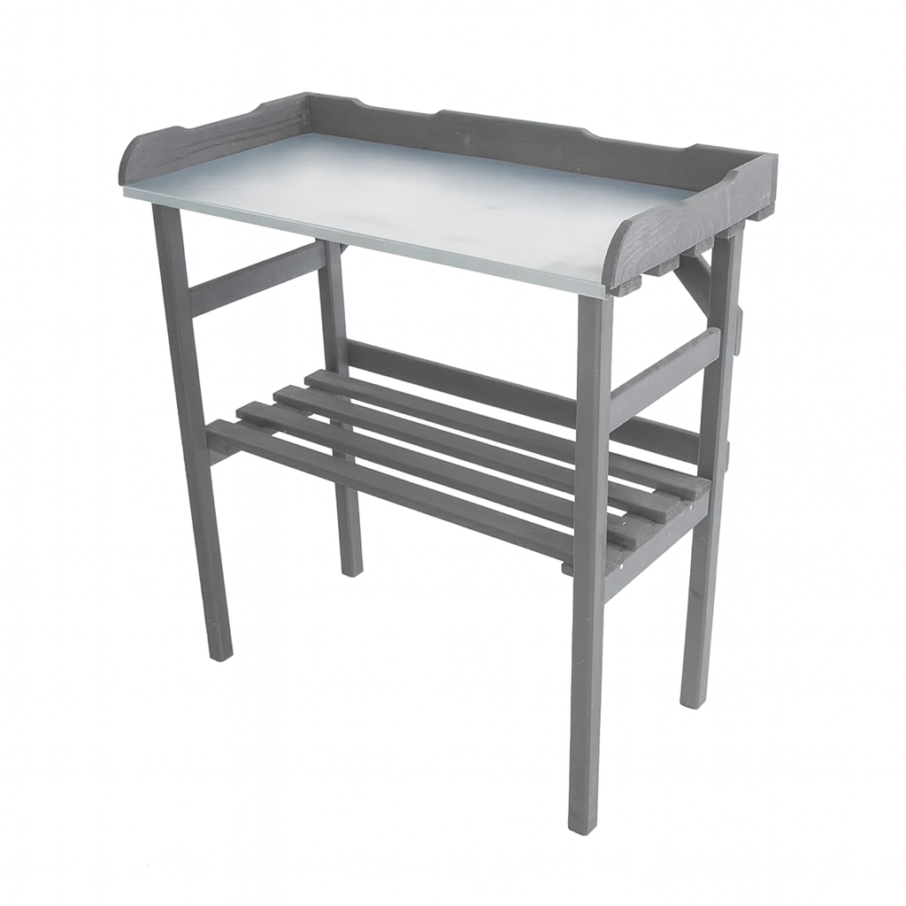 Oppottafel Verzinkt Werkblad Greywash Grenenhout 82 x 38 cm