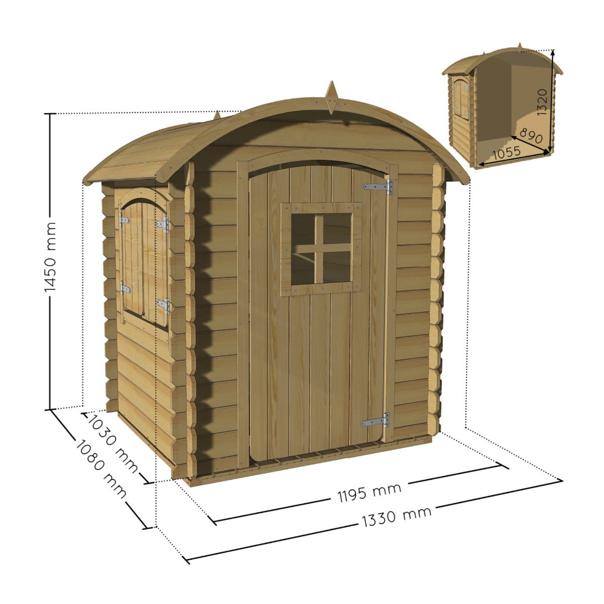 Soulet Speelhuis Patty met Bol Dak 108 x 133 cm