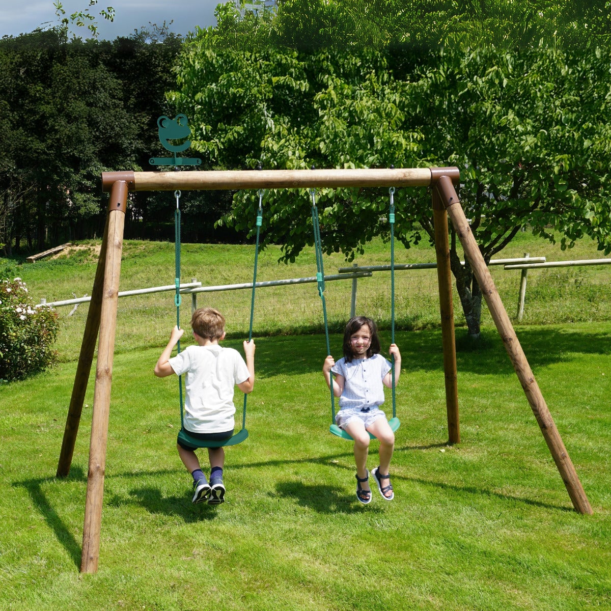 Soulet Dubbele Schommel Alizée Hout Vrijstaand 190 x 265 cm