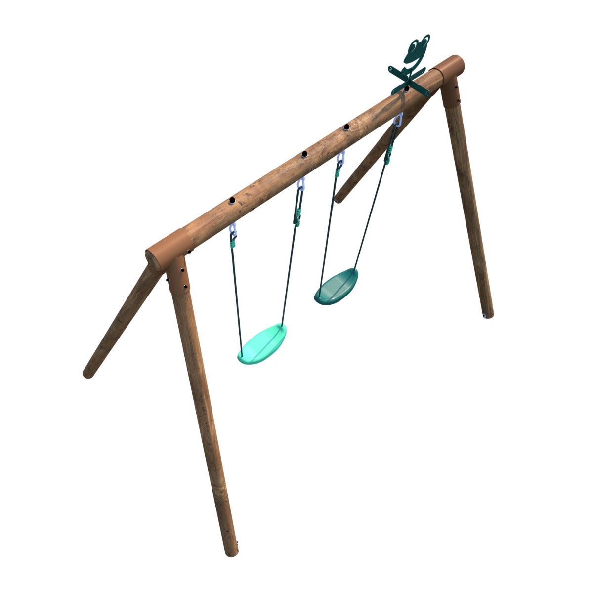 Soulet Dubbele Schommel Alizée Hout Vrijstaand 190 x 265 cm