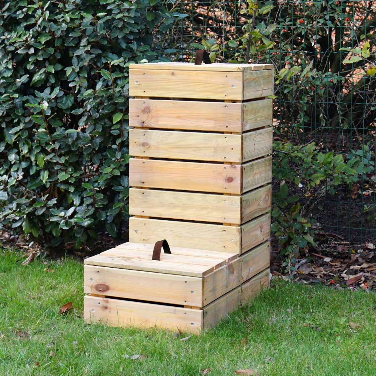 Houten Compostbak ALTO 95L met Handige Opening - 60 x 40 x 80,5 cm