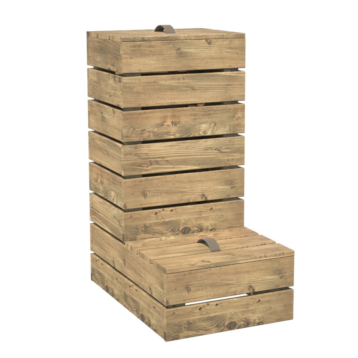 Houten Compostbak ALTO 95L met Handige Opening - 60 x 40 x 80,5 cm