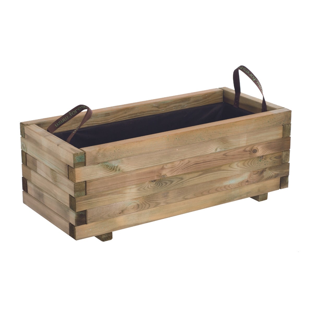 Plantenbak met Handgrepen en Worteldoek Grenen 90 x 40 cm