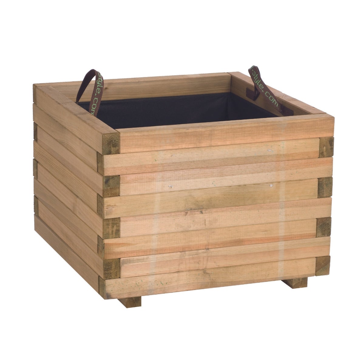 Plantenbak met Worteldoek en handgrepen Grenen 60 x 60 cm