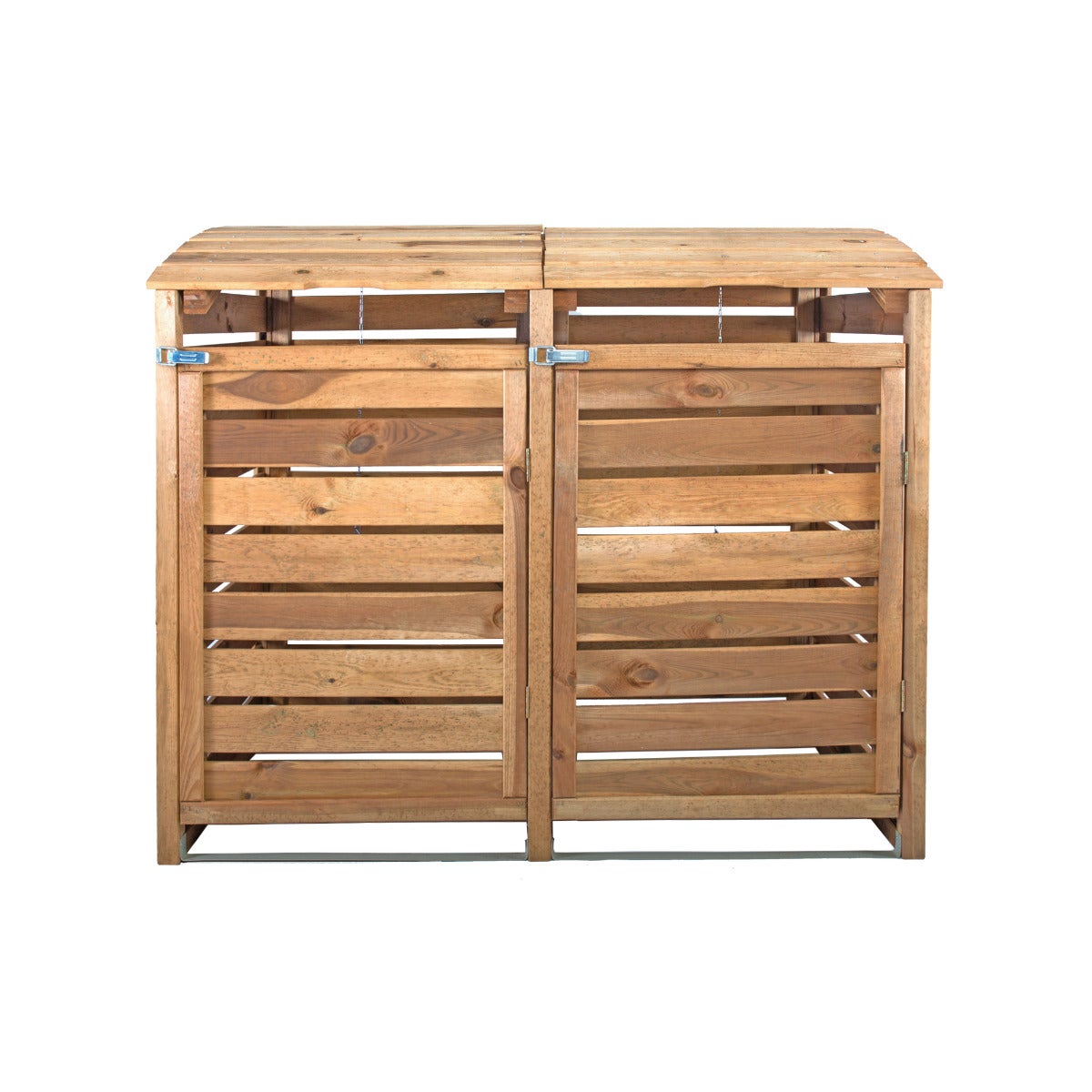 Dubbele Container Ombouw Bruin Geïmpregneerd Grenen Hout