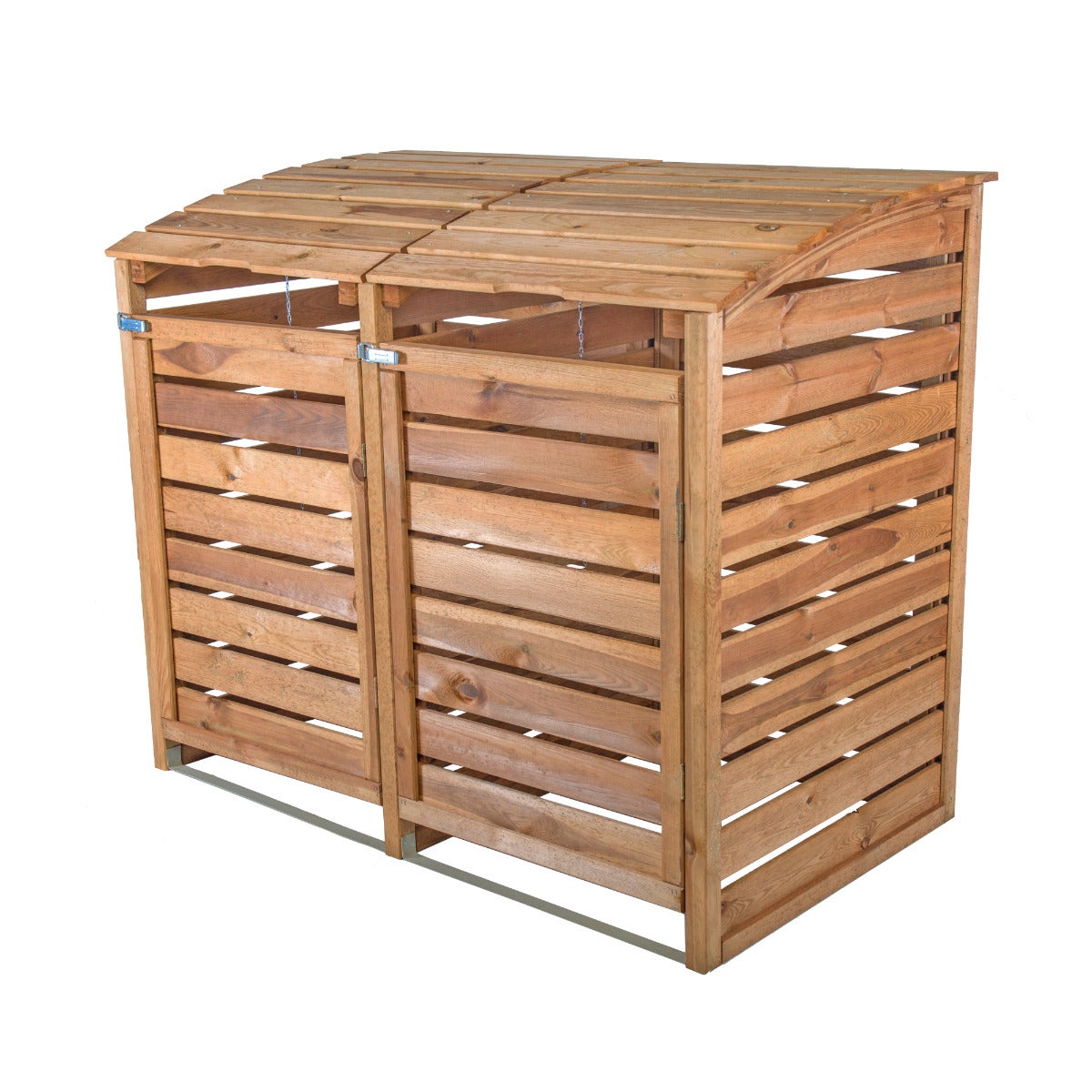 Dubbele Container Ombouw Bruin Geïmpregneerd Grenen Hout