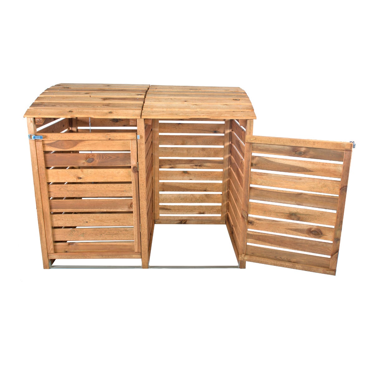 Dubbele Container Ombouw Bruin Geïmpregneerd Grenen Hout