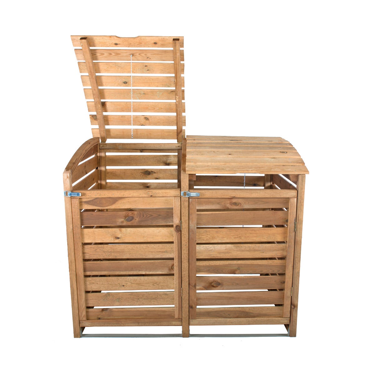 Dubbele Container Ombouw Bruin Geïmpregneerd Grenen Hout