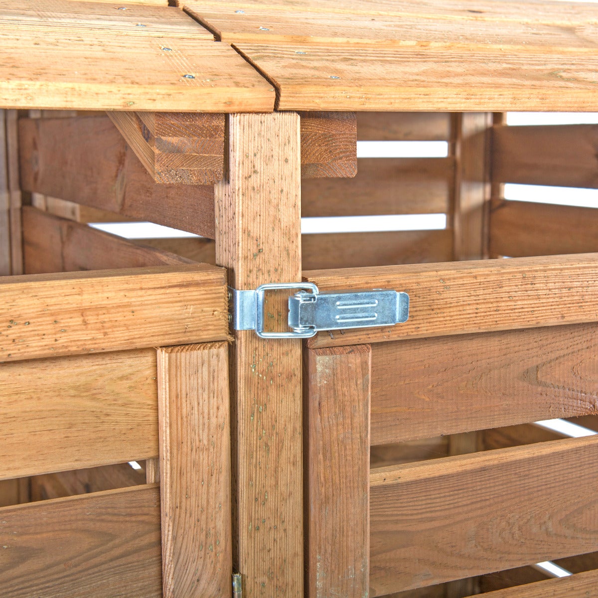 Dubbele Container Ombouw Bruin Geïmpregneerd Grenen Hout