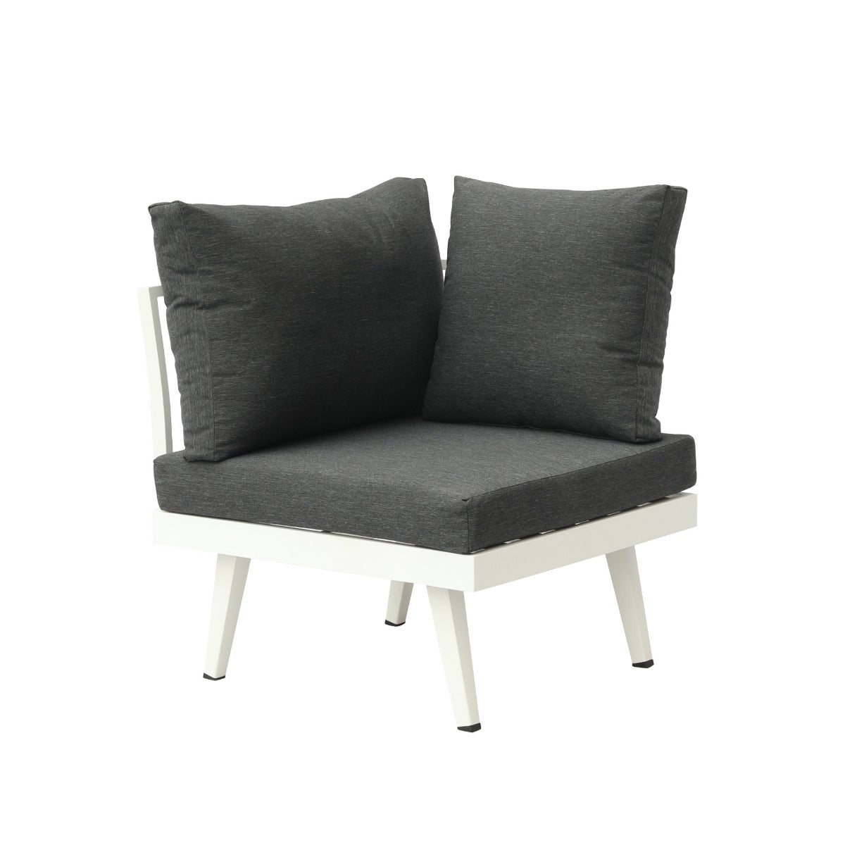 Costa Loungeset Wit Aluminium 4-delig met Kussens