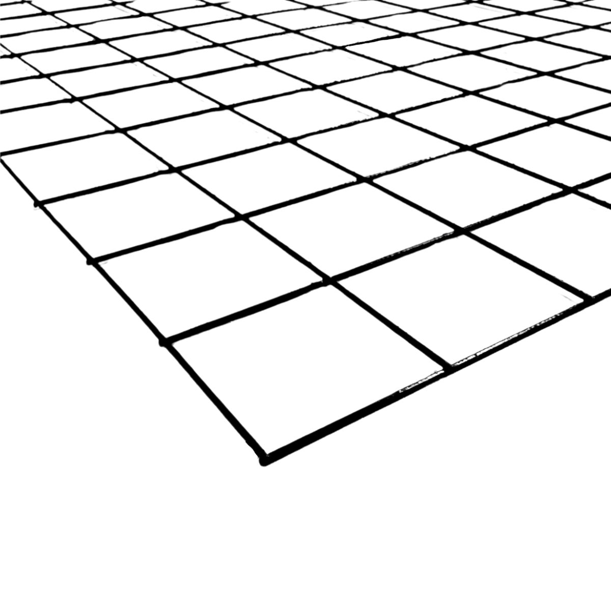 Gaaspaneel Zwart 180 x 180 cm - Maas 10 x 10 cm Geplastificeerd