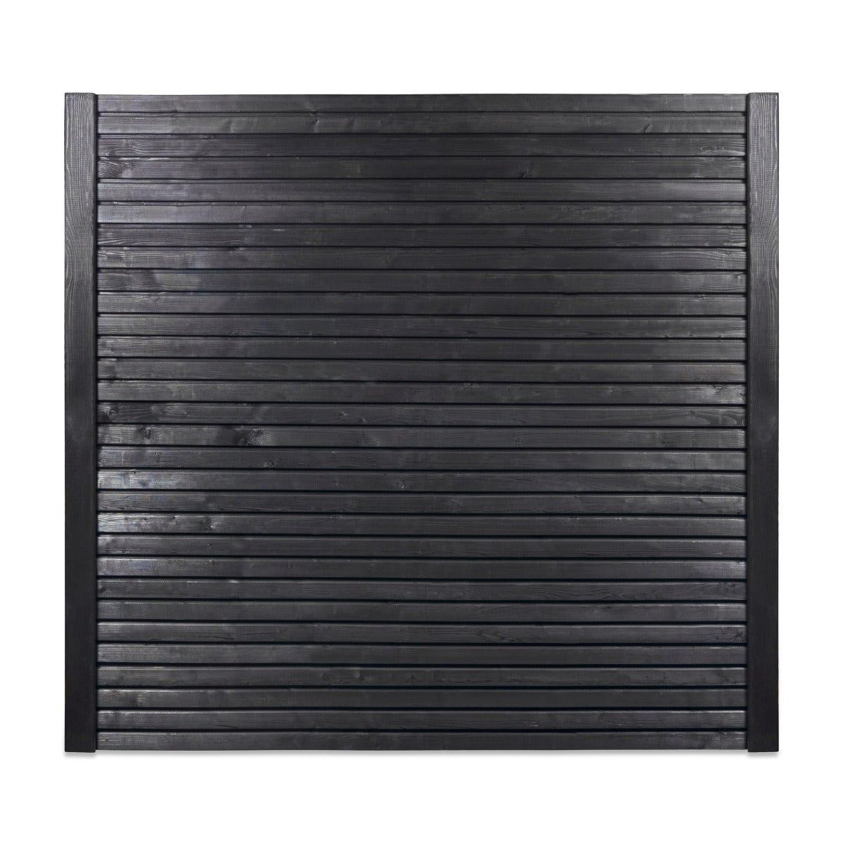 Gleufpaal Tussenpaal Zwart Geschaafd Naaldhout 9 x 9 x 270 cm