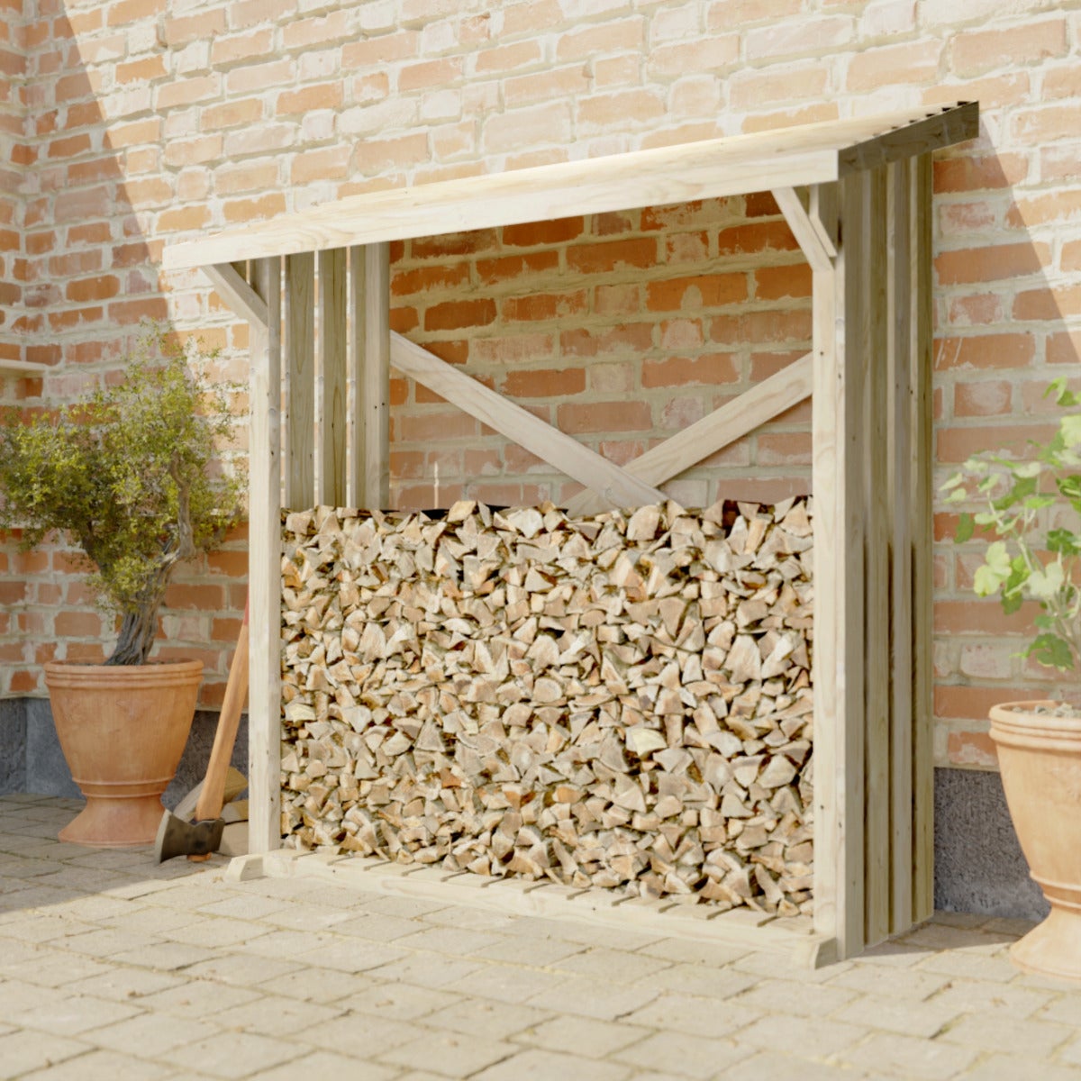 Haardhout Berging Grenen Hout 180 cm