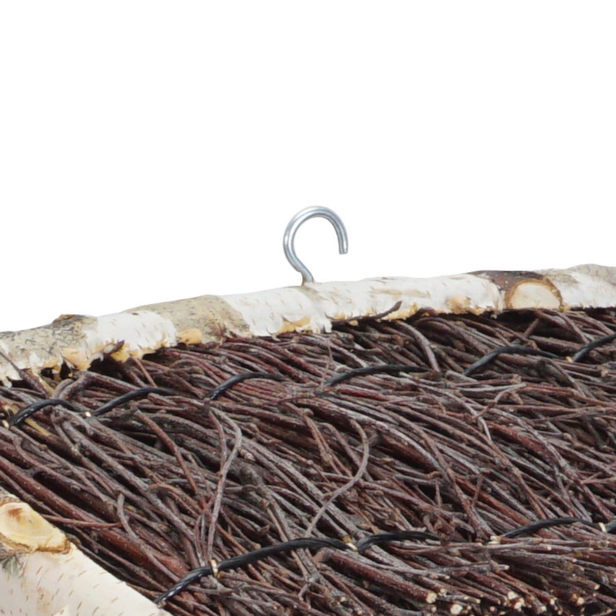 Vogelvoederhuis Hangend van Berkenhout met Kreupelhouten Dak