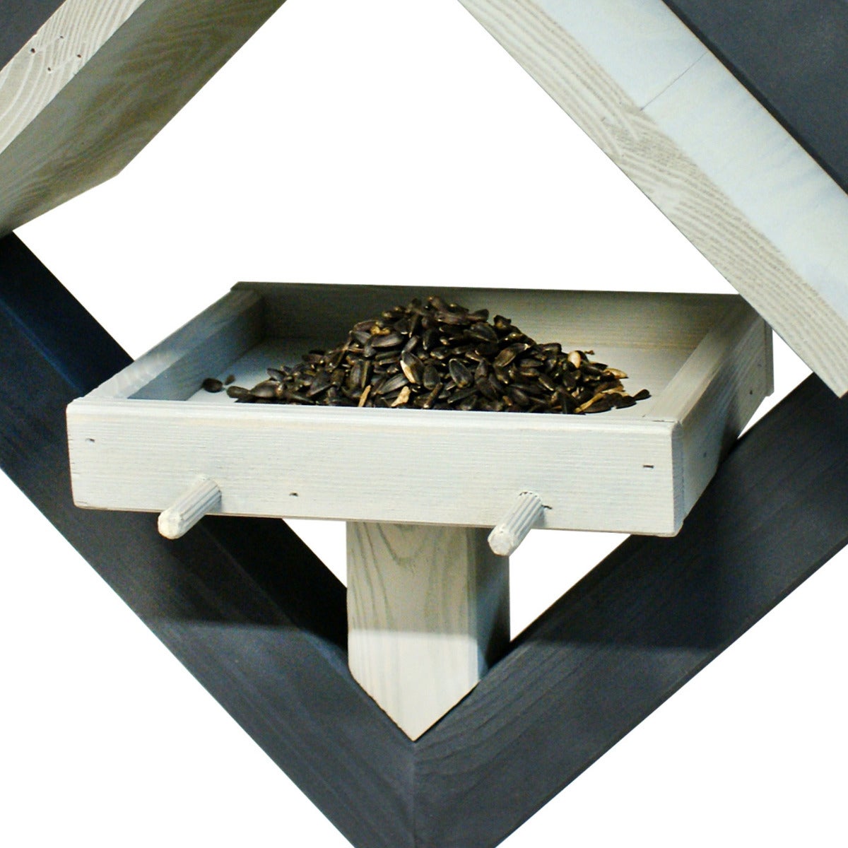 Voederhuis Hangend Met Ruit Design - Antraciet/Grijs