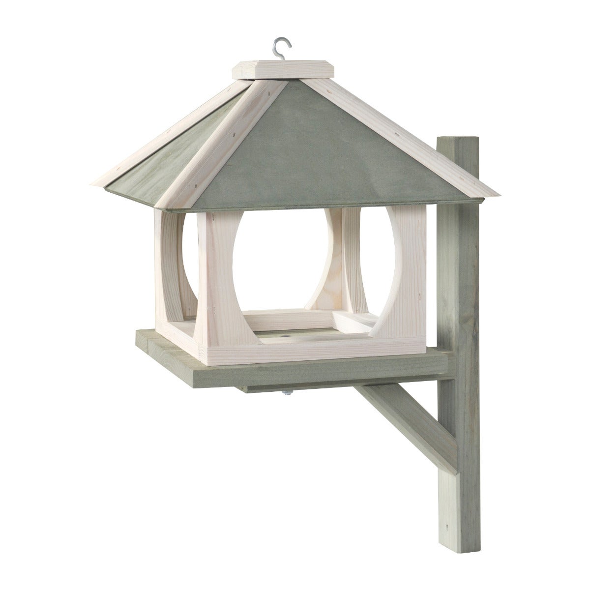 Vogelvoederhuis Hangend met Hang Plankje - Grey Moss