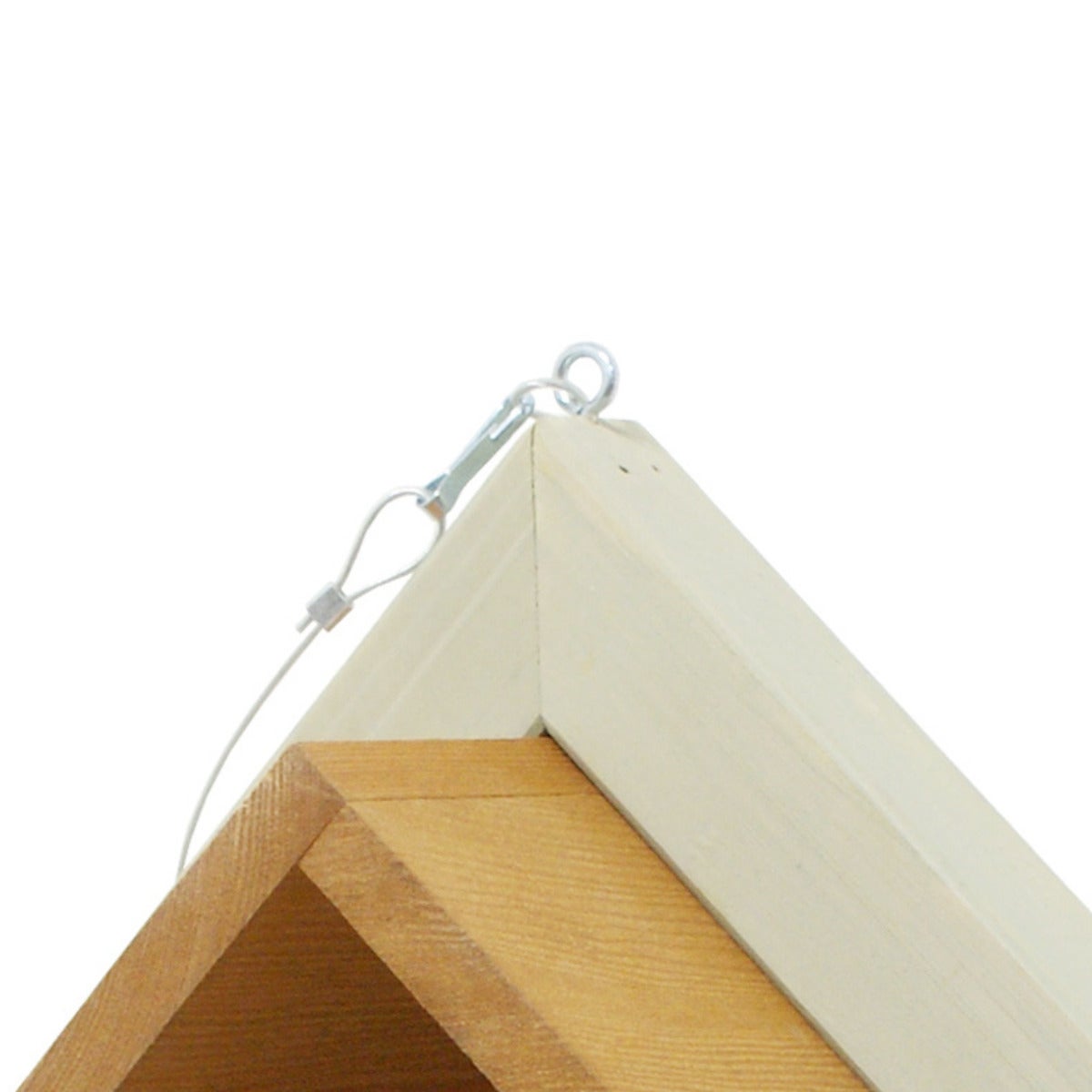 Vogelvoederhuis Hangend Eiken Kleur Met Plexiglas - Ruit Design