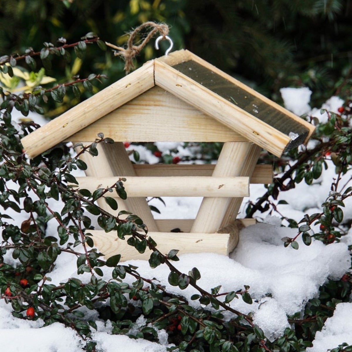 Vogelvoederhuis Hangend - Olijfgroen Dak