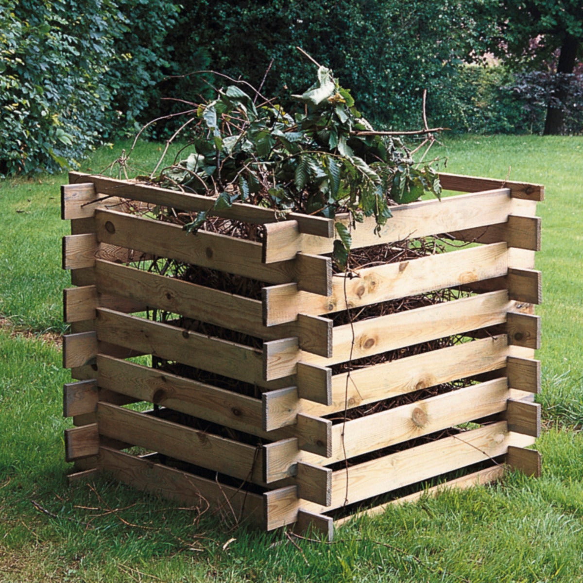Houten Compostbak 520L met Luchtopeningen - 100 x 100 x 71,5 cm