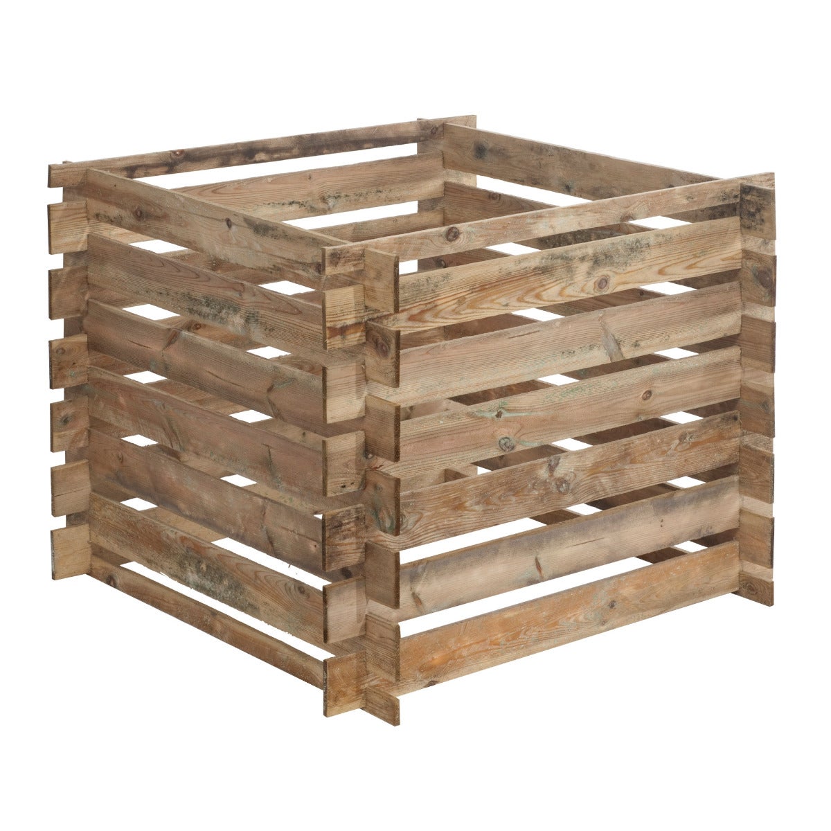 Houten Compostbak 520L met Luchtopeningen - 100 x 100 x 71,5 cm