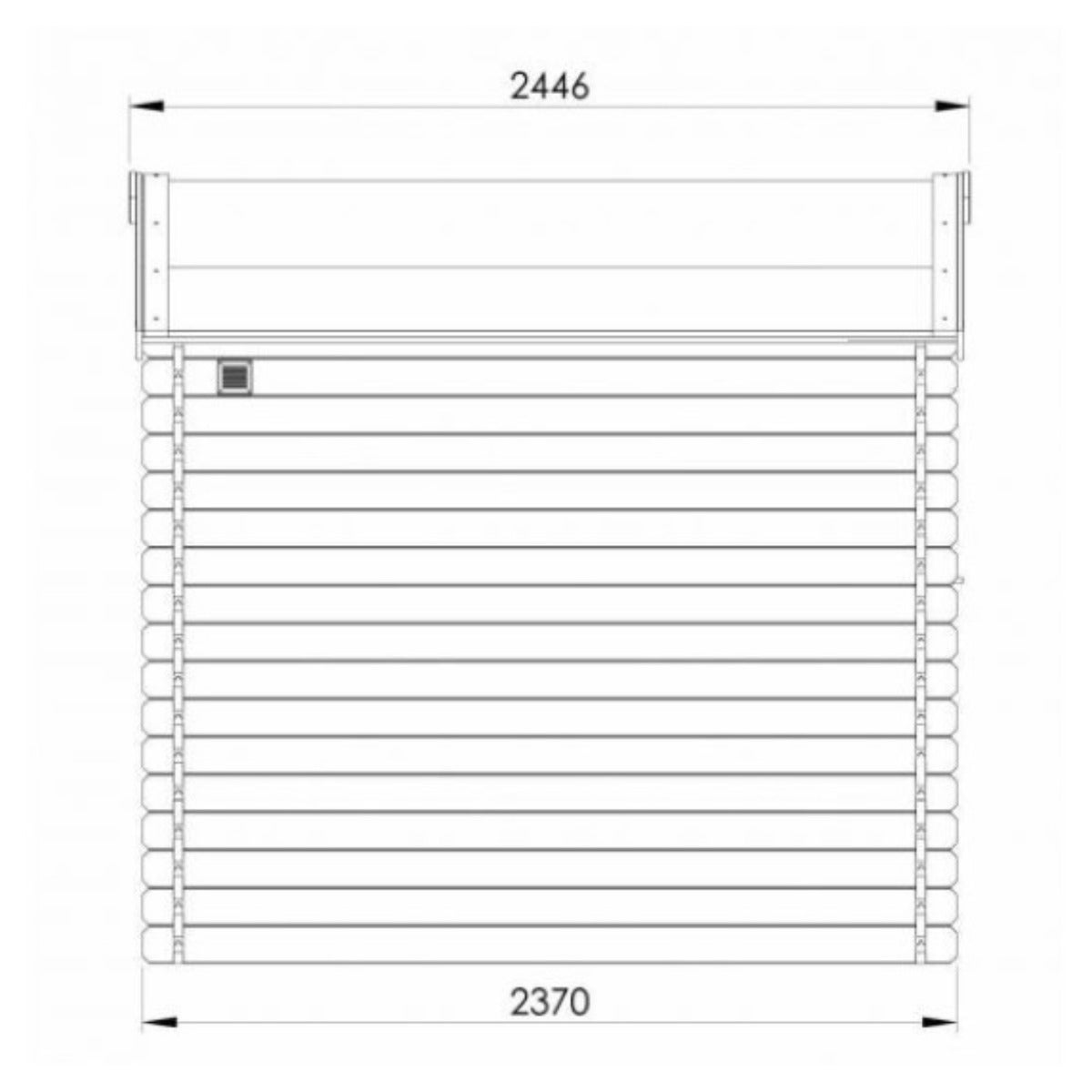 Houten Tuinhuis met Bitumen Dak en Dubbele Deur 269 x 241 cm - 4,9 m²