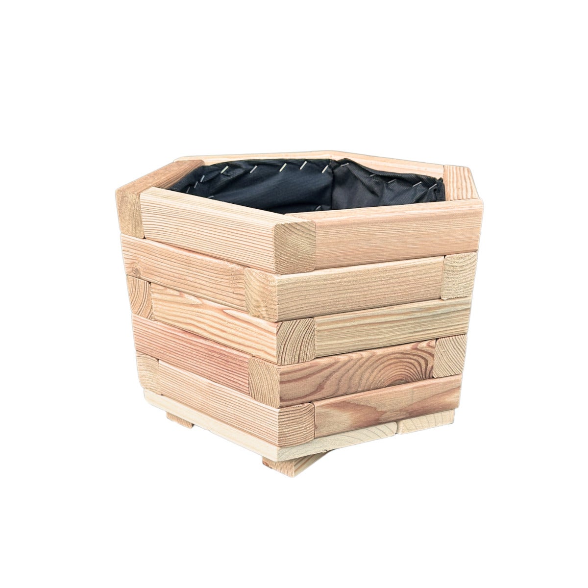 Hexagon Plantenbak 6-Hoek Larikshout Ø37 x 25 cm