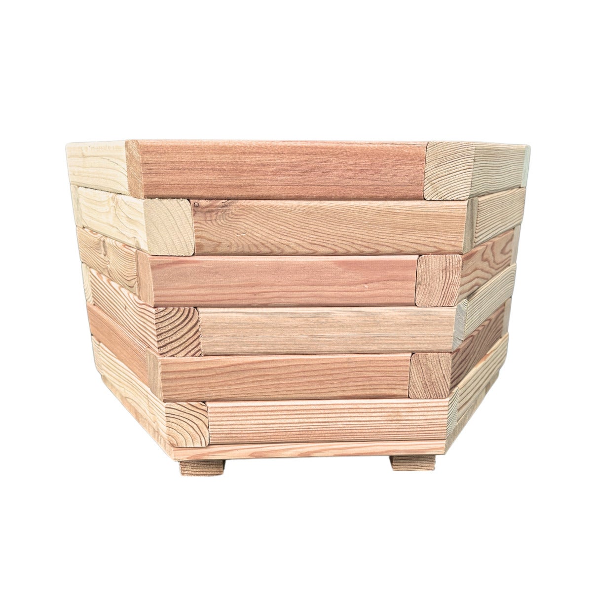 Hexagon Plantenbak 6-Hoek Larikshout Ø48 x 29 cm