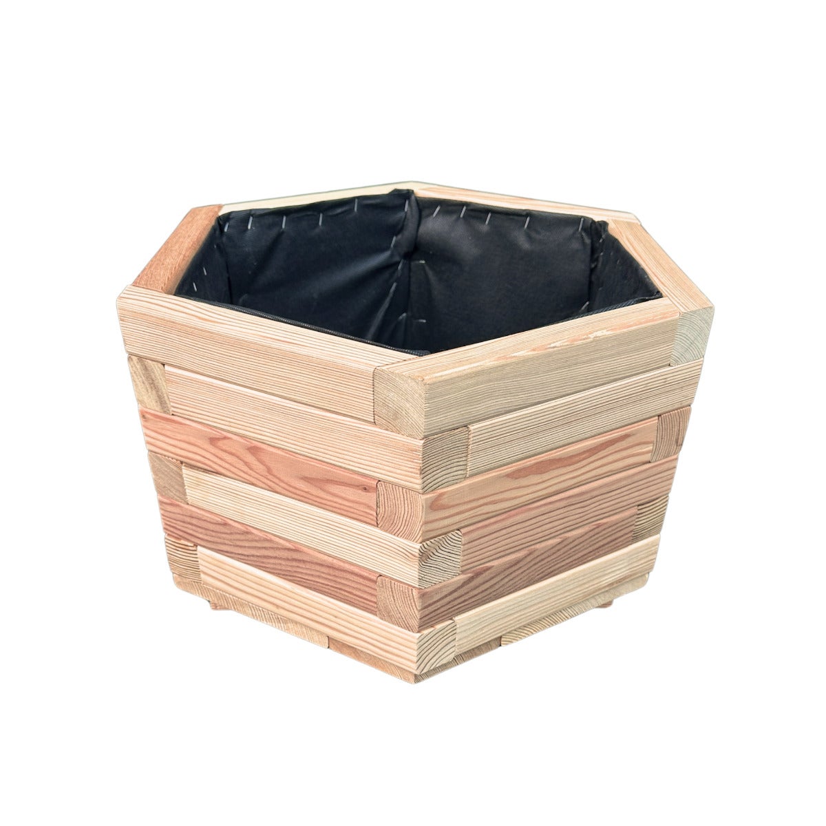 Hexagon Plantenbak 6-Hoek Larikshout Ø48 x 29 cm
