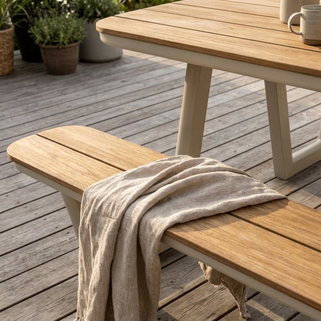 Lazio Picknicktafel 200cm Aluminium en Polywood