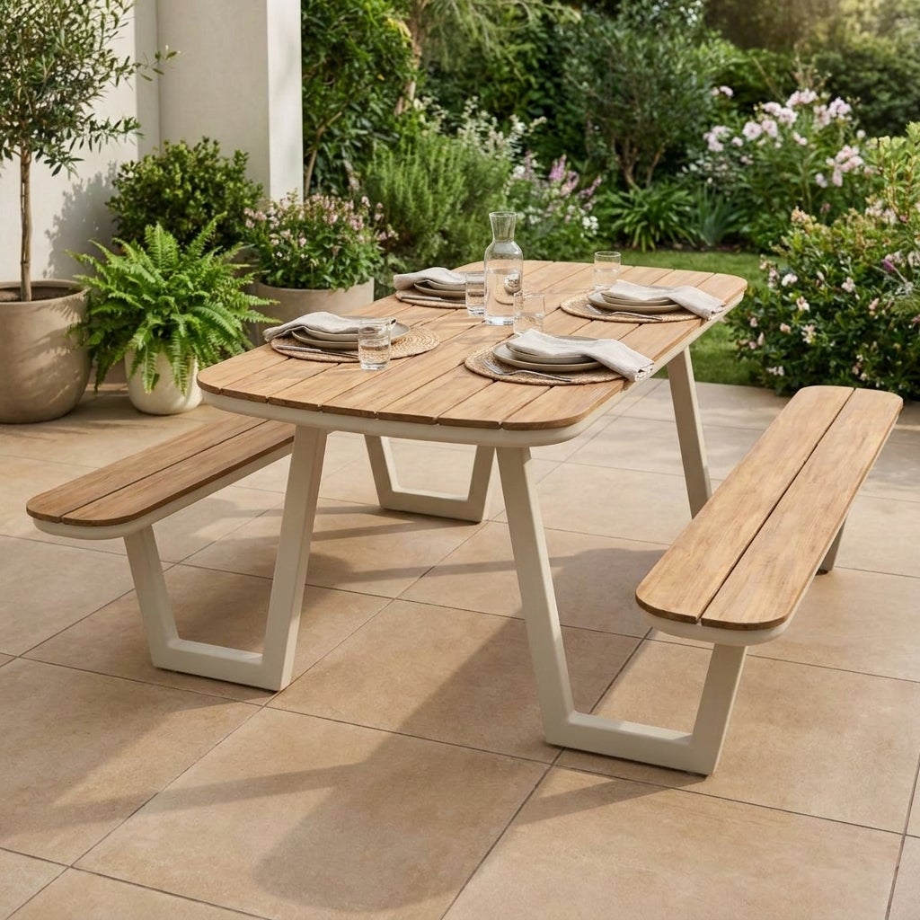Lazio Picknicktafel 200cm Aluminium en Polywood
