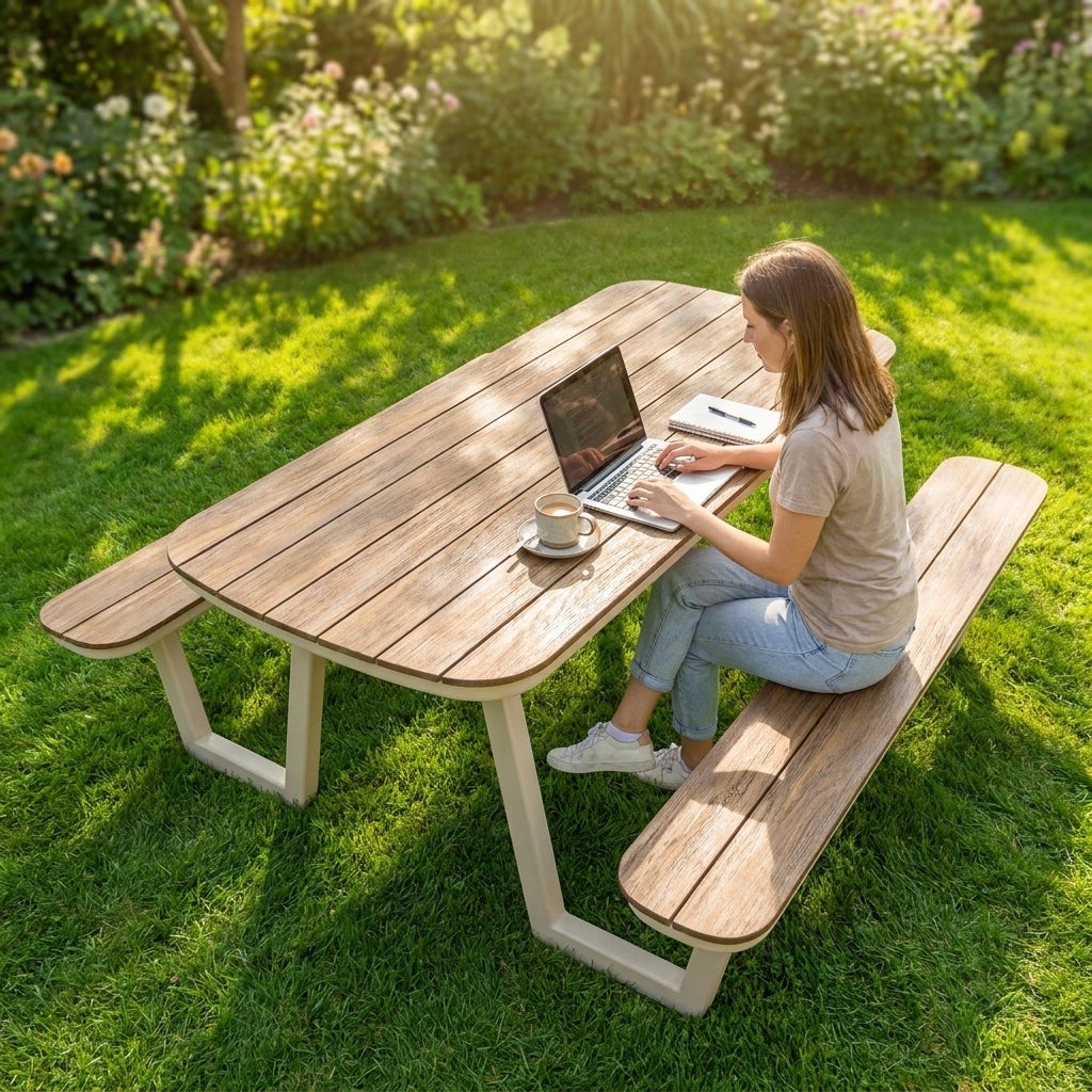 Lazio Picknicktafel 200cm Aluminium en Polywood